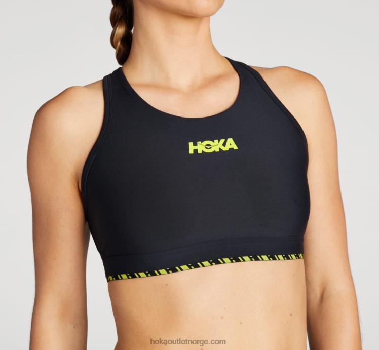 NR606322 hupana sports-bh kvinner svart Hoka