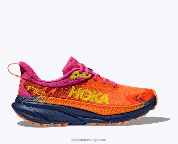 NR60695 utfordrer 7 gtx kvinner livlig oransje/rosa ryllik Hoka