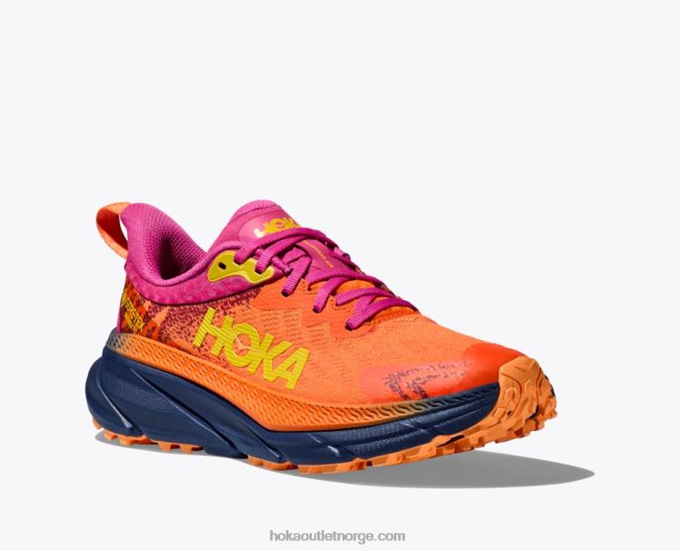 NR60695 utfordrer 7 gtx kvinner livlig oransje/rosa ryllik Hoka