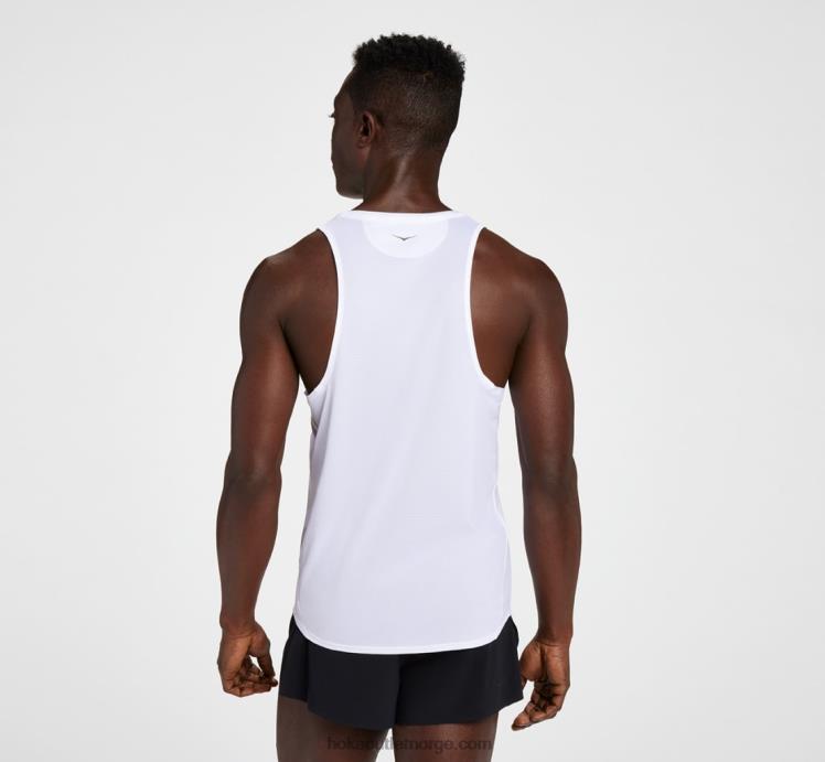 NR606629 glide singlet menn hvit Hoka