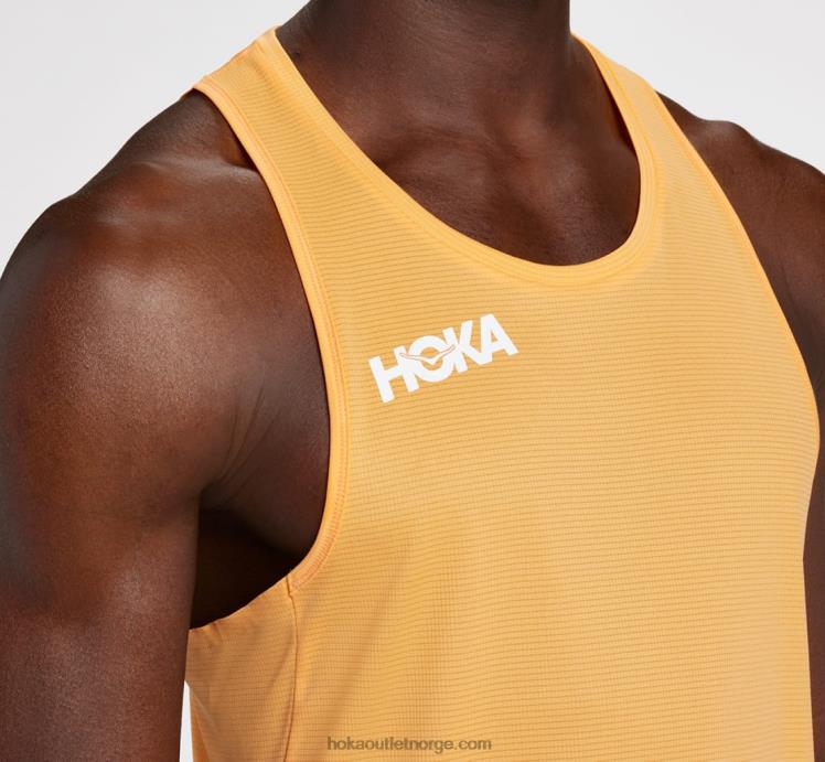 NR606631 glide singlet menn hånlig oransje Hoka