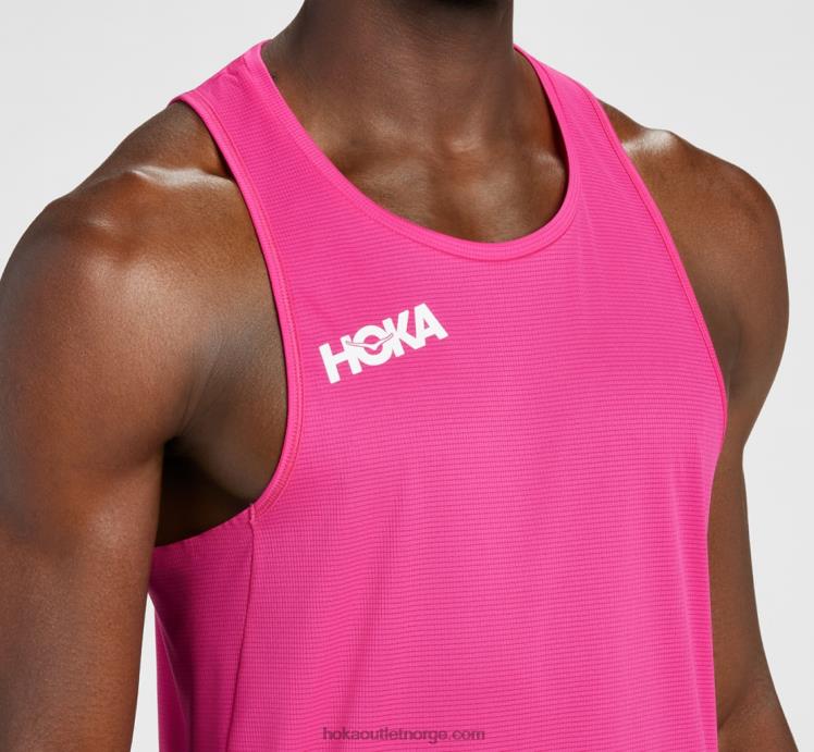 NR606633 glide singlet menn rosa ryllik Hoka