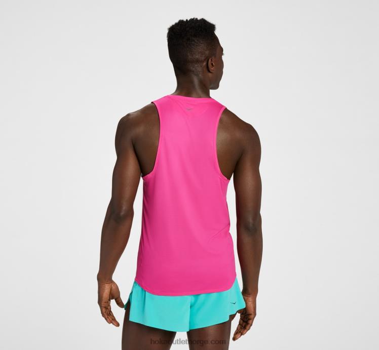 NR606633 glide singlet menn rosa ryllik Hoka