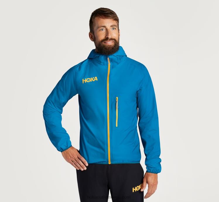 NR606667 ultralett vanntett jakke menn diva blå Hoka