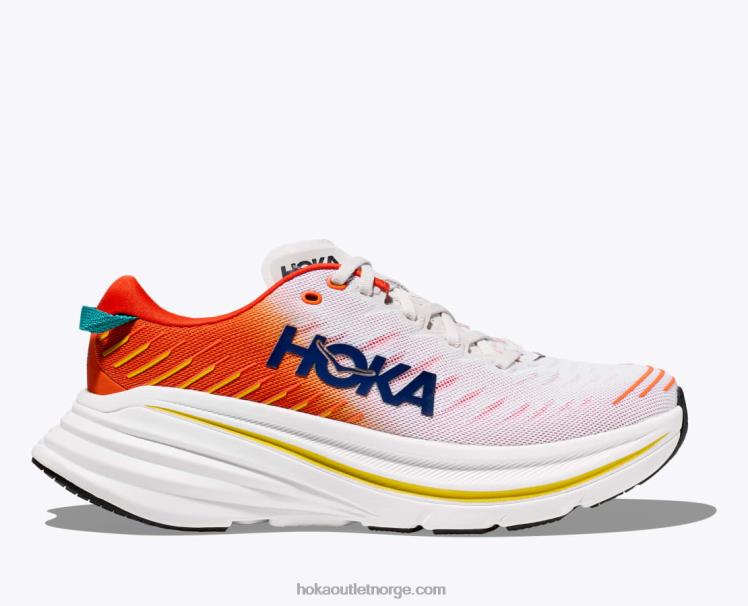 NR606462 bondi x menn blanc de blanc/flamme Hoka